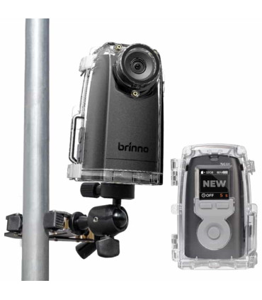 BCC300-C Brinno Kit de cámara Time Lapse, pantalla LCD, Carcasa impermeable, Abrazadera, soporte de pared, 4 baterías AA