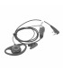 TX160NK01 Micrófono de solapa con gancho auricular en forma de D para radios TXPRO o KENWOOD