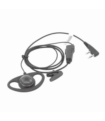 TX160NK01 Micrófono de solapa con gancho auricular en forma de D para radios TXPRO o KENWOOD