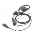 TX160NK01 Micrófono de solapa con gancho auricular en forma de D para radios TXPRO o KENWOOD