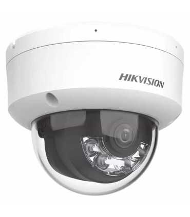 DS-2CD1123G2-LIU Domo IP 2 Mpx, Lente 2.8 mm, Dual Light IR+Luz Blanca, Micrófono, IK08, ACUSENSE Lite, IP67, H265, PoE, MicroSD