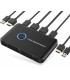 KVM-2PORTS-HDMI Switch KVM HDMI de 2 puertos, teclado, mouse y un monitor HD compartido, 4K, 2 cables USB y 2 cables HDMI