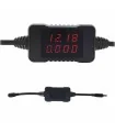 EC801 Medidor Portátil de Voltaje y Corriente que llega a una cámara o la Caída de Tensión, Rango de Medición 3 .6Vcc ~ 15Vcc.