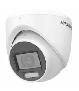 DS-2CE16D0T-LPFS Cámara turbo 2MP HD1080p, tipo Bala, IP67, lente 2.8mm, micrófono, doble iluminador IR + luz blanca, Plástica de Hikvision