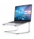 LLS1 Soporte para computadora portátil para escritorio, de metal, ergonómico para portátiles de 12" a 17.3", color plateado