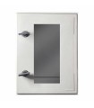 TX-430 Caja de polyester para montaje en pared con puerta de vidrio de 40x30x20cm IP65 con chapa adecuada para la corrosión.