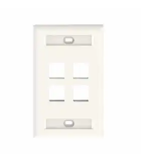 NK1FIWY Placa de Pared Vertical, Salida Para 1 Puerto Keystone, Con Espacios Para Etiquetas, Color Blanco Mate , Panduit, Guatemala