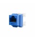 NK688MBU Conector Jack Estilo 110 (de Impacto), Tipo Keystone, Categoría 6, de 8 posiciones y 8 cables, Color Azul