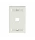 NK1FIWY Placa de Pared Vertical, Salida Para 1 Puerto Keystone, Con Espacios Para Etiquetas, Color Blanco Mate