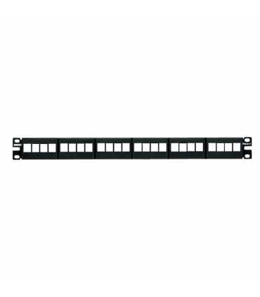 NKFP24Y Panel de Parcheo Modular Keystone (Sin Conectores), de 24 Puertos, Espacio Para Identificación Etiqueta Adhesiva, 1UR , Panduit, Accesorios para Cableado Guatemala