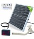 KIT-PANELSOLAR25W Kit de Panel Solar para cámaras de seguridad WiFi, Panel Solar, Inversor, Batería 12V, Brazo para Montaje