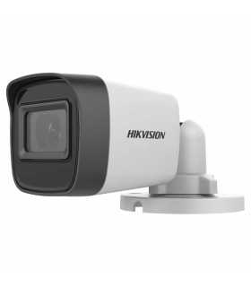 DS-2CE17D0T-IT3FS Cámara Bala Turbo, resolución 1080p, lente fijo, IR de 40 mts EXIR, Micrófono integrado , Hikvision, Cámaras Análoga 2 Mpx Guatemala