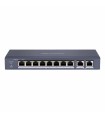 DS-3E0310P-E-M Switch PoE+, 300Mts PoE Larga Distancia, 8 Pto 10/100 Mbps 802.3af, at (30W) +2 Pto 10/100/1000 Mbps Uplink