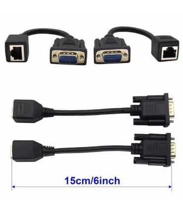 ZUK-06-987 Extensor de Video VGA con cable UTP y conectores RJ45, Con cable CAT 6 hasta 30 metros, Cat 5e solamente 20mts , Coinser, Extensores de video Guatemala