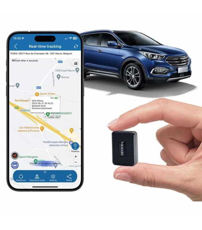 TK913 Mini Rastreador GPS para vehículos portátil oculto 4G LTE Rastreo ...