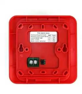 WD7324 Sirena con luz estroboscópica 9 a 24 V CC cableada, 3 tonos diferentes, Sonido fuerte 105dB, 6 LED integrados
