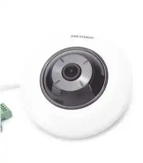 DS-2CD2955G0-ISU Mini Fisheye IP 5Mpx, Panorámica 180°-360°, Mic Integrado, 8 mts IR, PoE, Alarmas I, O , MicroSD