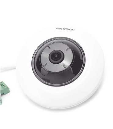 DS-2CD2955G0-ISU Mini Fisheye IP 5Mpx, Panorámica 180°-360°, Mic Integrado, 8 mts IR, PoE, Alarmas I, O , MicroSD , Hikvision, OJO DE PEZ IP Guatemala