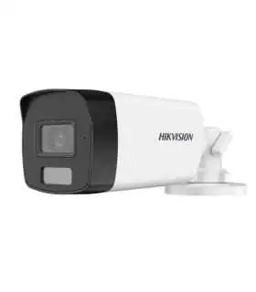 DS-2CE17D0T-IT3FS Cámara Bala Turbo, resolución 1080p, lente fijo, IR de 40 mts EXIR, Micrófono integrado de Hikvision