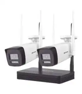 NKS424W0H Kit de dos cámaras Bala y NVS WiFi de 4 MP, H.265, audio bidireccional, IR 30m, soporta Micro SD , Hikvision, Guatemala