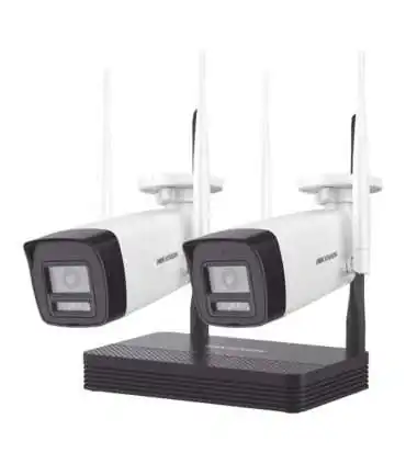 NKS422W0H Kit IP Inalámbrico 2Mpx, NVS 4 Ch, 2 Cámaras Bala para Ext con Lente 2.8mm y Dual Light 30mts IR + 20mts Luz Blanca.