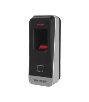 DS-K1201AMF Lector esclavo MIFARE IP65, Lector de Huella Digital y Tarjetas, RS-485, Interior y Exterior, Requiere Panel