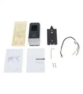 DS-K1201AMF Lector esclavo MIFARE IP65, Lector de Huella Digital y Tarjetas, RS-485, Interior y Exterior, Requiere Panel
