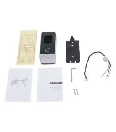 DS-K1201AMF Lector esclavo MIFARE IP65, Lector de Huella Digital y Tarjetas, RS-485, Interior y Exterior, Requiere Panel