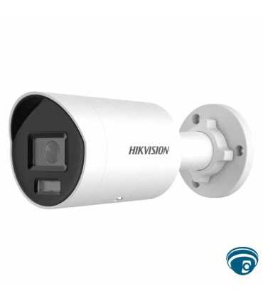 DS-2CD2047G2H-LIU Cámara De Red Mini Bala Fija De 4 Mp Con Luz Híbrida Inteligente Y Color Vu Metal Ip 67 Micrófono Integrado