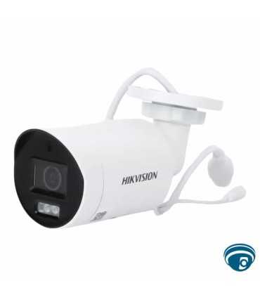 DS-2CD2047G2H-LIU Cámara De Red Mini Bala Fija De 4 Mp Con Luz Híbrida Inteligente Y Color Vu Metal Ip 67 Micrófono Integrado