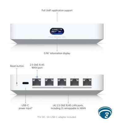 UCG-Max Gateway de borde, enrutador de alto rendimiento, Soporta hasta de 30 dispositivos UniFi , Ubiquiti, Routers Guatemala