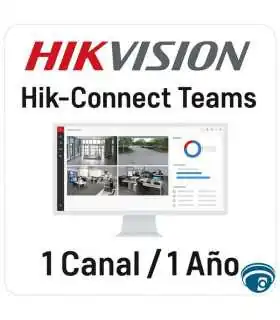 HC-VIDEO/1CH/1Y Licencia Hik-Connect Teams, Monitoreo de Video, Sin Interrupciones, Video en Vivo y Grabaciones,1 Canal, 1 Año
