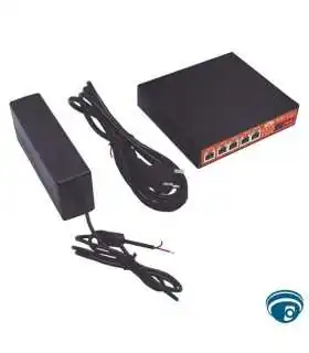 WI-PS306GF-UPS Switch PoE Gigabit de 6 Puertos con Controlador para Paneles Solares y Baterías, Protección de 6kV