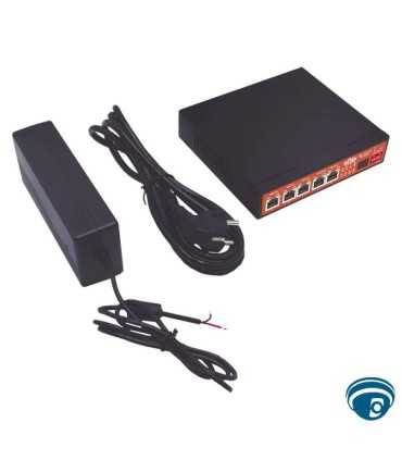 WI-PS306GF-UPS Switch PoE Gigabit de 6 Puertos con Controlador para Paneles Solares y Baterías, Protección de 6kV