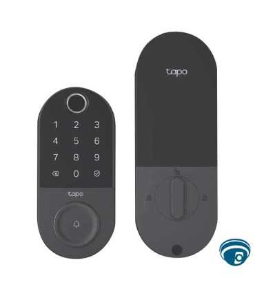 DL110 Cerradura inteligente WiFi Tapo con huella, teclado y app para puertas residenciales, batería recargable y para exterior