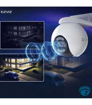 CS-H80x-R100-8G82WKFL Cámara 4K Doble Lete, IP Wi-Fi, Pan/Tilt, ColorFULL EZVIZ con IA y Audio Bidireccional, Exterior, 360°