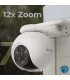 CS-H80f-R100-8G444WKFL Cámara IP Wi-Fi con triple lente 2K 12x Zoom, detección IA humano/vehículo, audio 2 vías, zoom, IP67