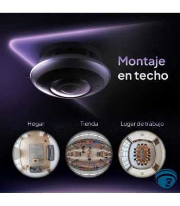 CS-E4p-R100-8C6WKF Cámara Wi-Fi panorámica fisheye 3K+ vista 360° con IR 10m, detección humana con IA y audio bidireccional , EZVIZ, Cámaras WiFi Guatemala