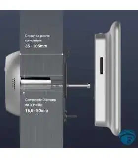 CS-DP2C-A0-6E2WPFBS mirilla inteligente 1080p con pantalla timbre integrado WiFi 2.4 GHz angular 155° batería 4,600 mAh, microSD