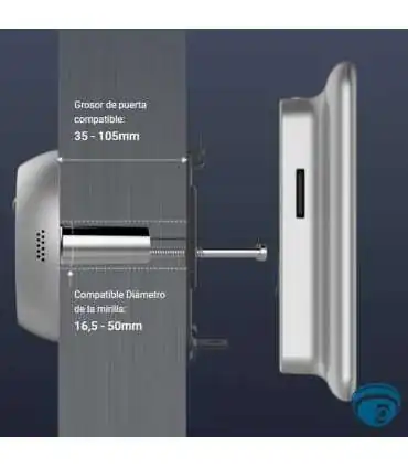 CS-DP2C-A0-6E2WPFBS mirilla inteligente 1080p con pantalla timbre integrado WiFi 2.4 GHz angular 155° batería 4,600 mAh, microSD