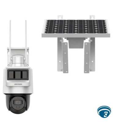 DS-2DE2C400IWG-K/4G/C05S10 cámara IP PT solar 4MP con 4G LTE, radar, audio dos vías, IP66 solar, microSD 512 GB, IR 30 m
