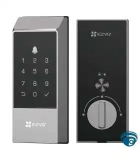 CS-DL05-R100-WBCP-GR Cerradura inteligente con huella y Wi-Fi 2.4 GHz, Bluetooth, PIN y tarjeta de proximidad IP65 acceso remoto , EZVIZ, Guatemala