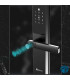 CS-DL05-R100-WBCP-GR Cerradura inteligente con huella y Wi-Fi 2.4 GHz, Bluetooth, PIN y tarjeta de proximidad IP65 acceso remoto