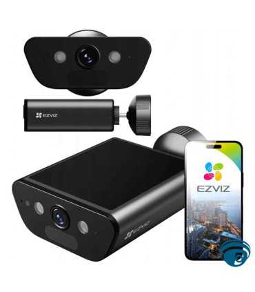 CS-EB5-R100-2F8WFL cámara solar Wi-Fi 4K 8MP Video IP65 exterior con panel solar 1.4W, batería 10,400 mAh, micro SD 512 , EZVIZ, Cámaras Solares Guatemala