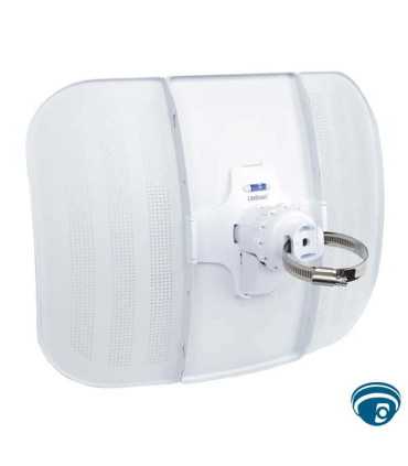 LBE-M5-23 Radio CPE airMAX 5 GHz 23 dBi para enlaces PtP/PtMP, antena direccional exterior con PoE pasivo Ethernet 10/100
