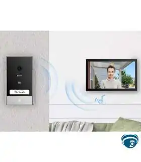 CS-HP7-R101-1W2TFC Kit Videoportero inteligente 2K con monitor táctil 7” instalación 2 hilos, Wi-Fi, RFID, apertura remota
