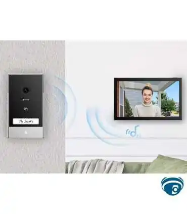 CS-HP7-R101-1W2TFC Kit Videoportero inteligente 2K con monitor táctil 7” instalación 2 hilos, Wi-Fi, RFID, apertura remota