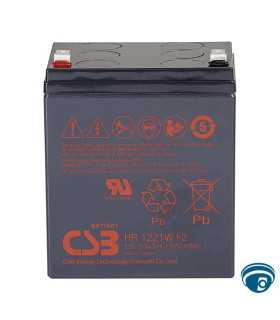 HR1221WF2 batería VRLA AGM 12 V 5 Ah de alta descarga 21 W, terminal F2 Faston 250, ideal para UPS/SAI compactos