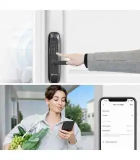 CS-L2S-11FCP Cerradura inteligente con huella dactilar gateway y alarmas tarjetas proximidad, códigos temporales en app EZVIZ
