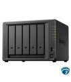 DS1525+ servidor NAS 5-bay sin discos, 2.5GbE dual, rendimiento 1,181/1,180 MB/s, AMD Ryzen V1500B, 8GB ECC, 2 ranuras M.2 NVMe